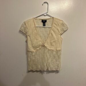 Cream Lace Blouse